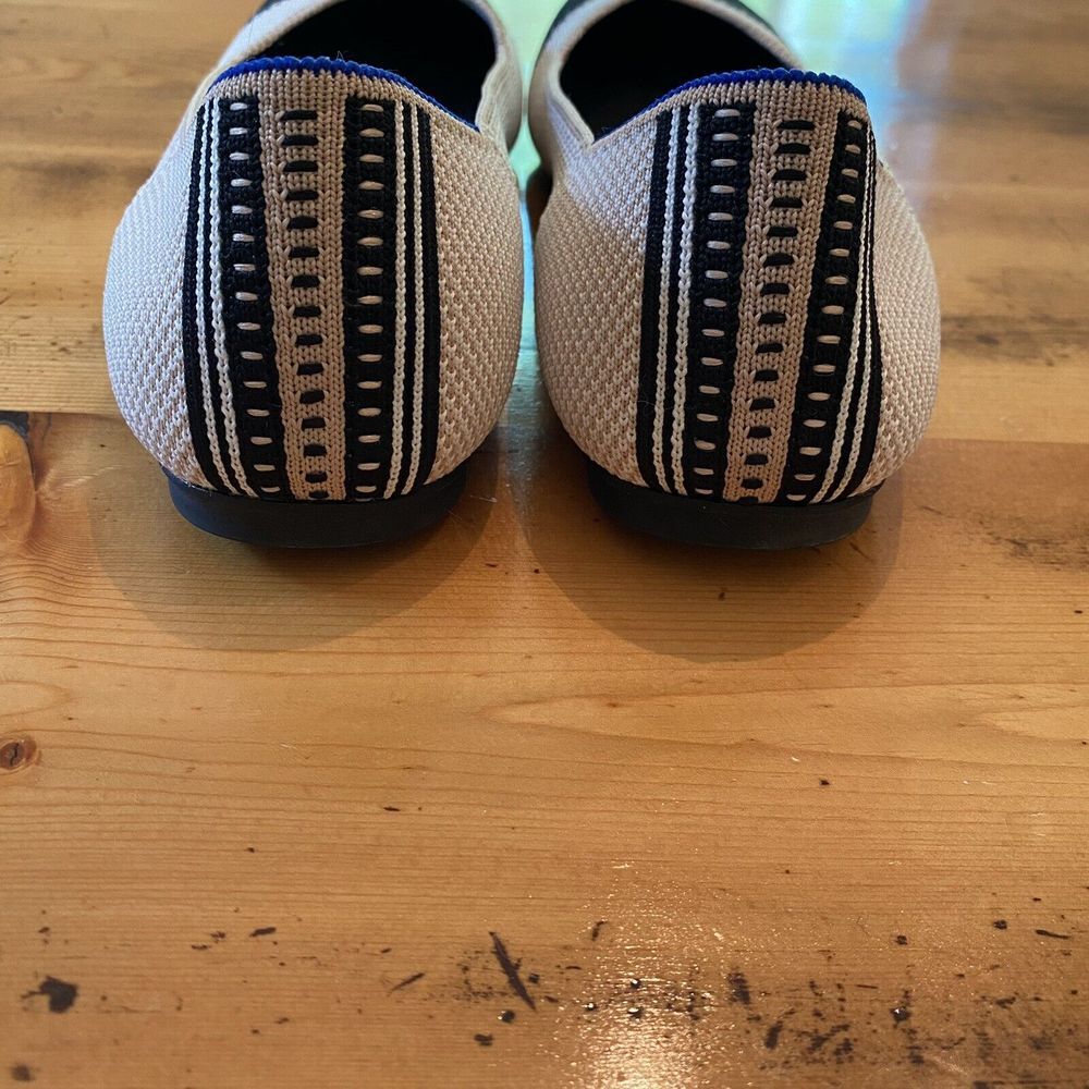 Rothy's THE SQUARE TUXEDO TWO TONE WOMEN'S FLATS Size 8 No Box - Picture 11 of 11